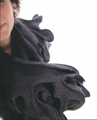 Sjaal, winter 2000, gevilte wol. PAP