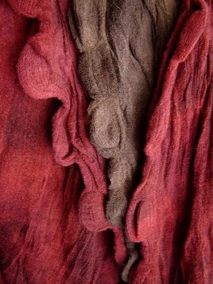 cardigan en sjaal, winter 2007, gevilte wol, PAP